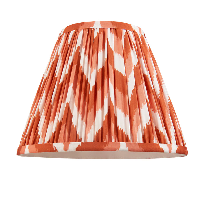 Endon 113072 Zigzag 25cm Tapered Shade Apricot orange fabric 10W LED E27 or B22 (Required) - westbasedirect.com