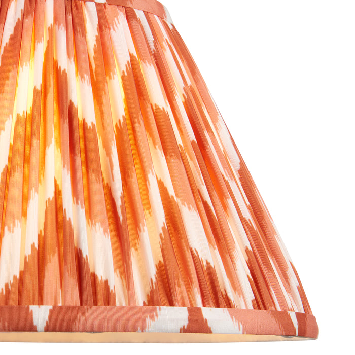 Endon 113073 Zigzag 30cm Tapered Shade Apricot orange fabric 10W LED E27 or B22 (Required) - westbasedirect.com