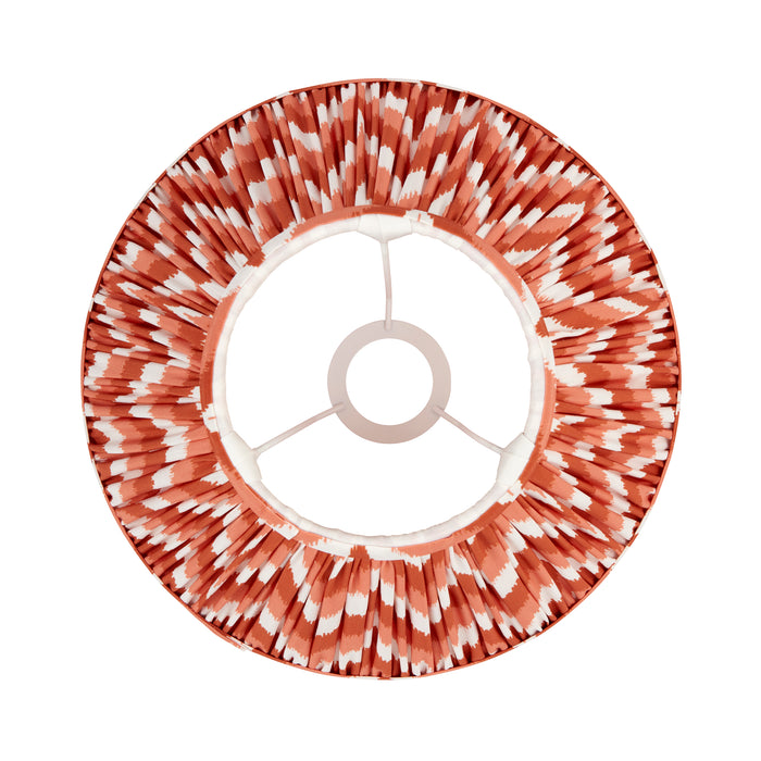Endon 113073 Zigzag 30cm Tapered Shade Apricot orange fabric 10W LED E27 or B22 (Required) - westbasedirect.com