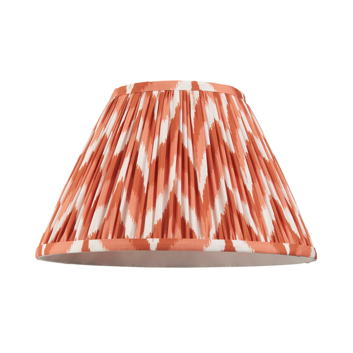 Endon 113073 Zigzag 30cm Tapered Shade Apricot orange fabric 10W LED E27 or B22 (Required) - westbasedirect.com