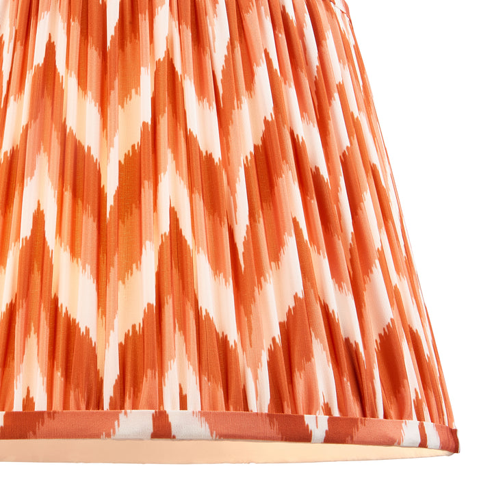 Endon 113074 Zigzag 35cm Tapered Shade Apricot orange fabric 10W LED E27 or B22 (Required) - westbasedirect.com