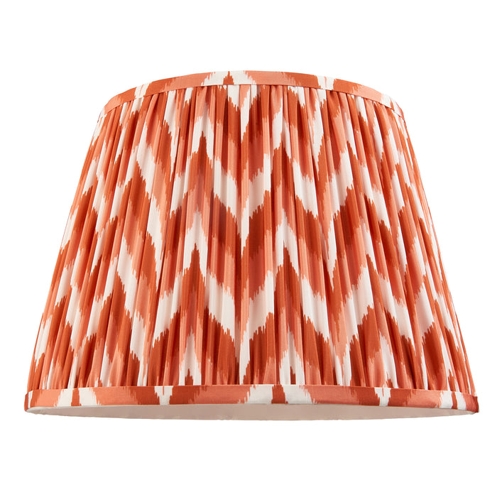 Endon 113074 Zigzag 35cm Tapered Shade Apricot orange fabric 10W LED E27 or B22 (Required) - westbasedirect.com