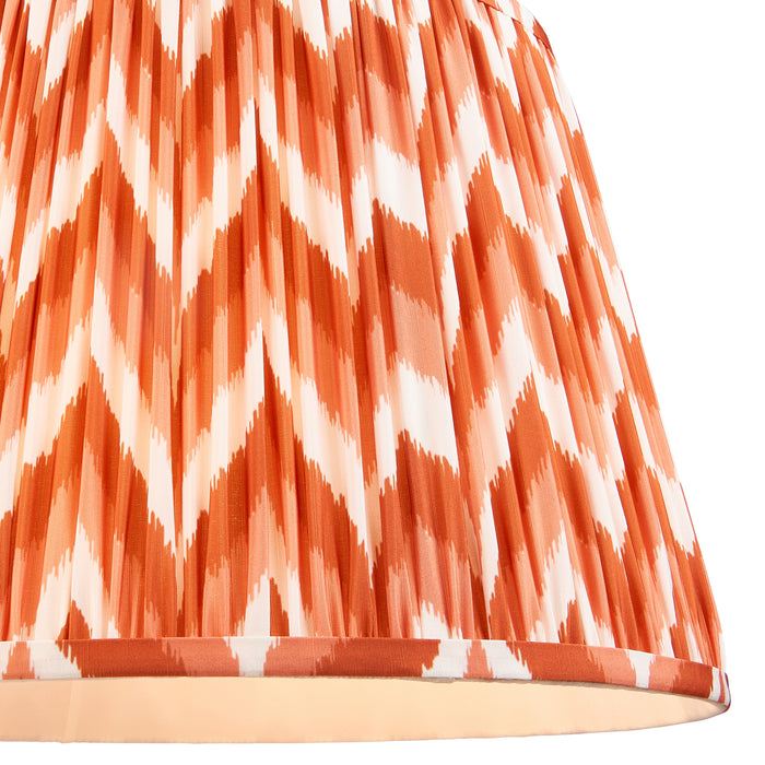 Endon 113075 Zigzag 40cm Tapered Shade Apricot orange fabric 10W LED E27 or B22 (Required) - westbasedirect.com