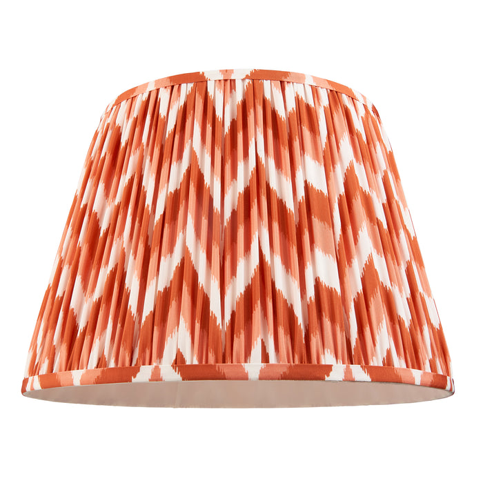 Endon 113075 Zigzag 40cm Tapered Shade Apricot orange fabric 10W LED E27 or B22 (Required) - westbasedirect.com