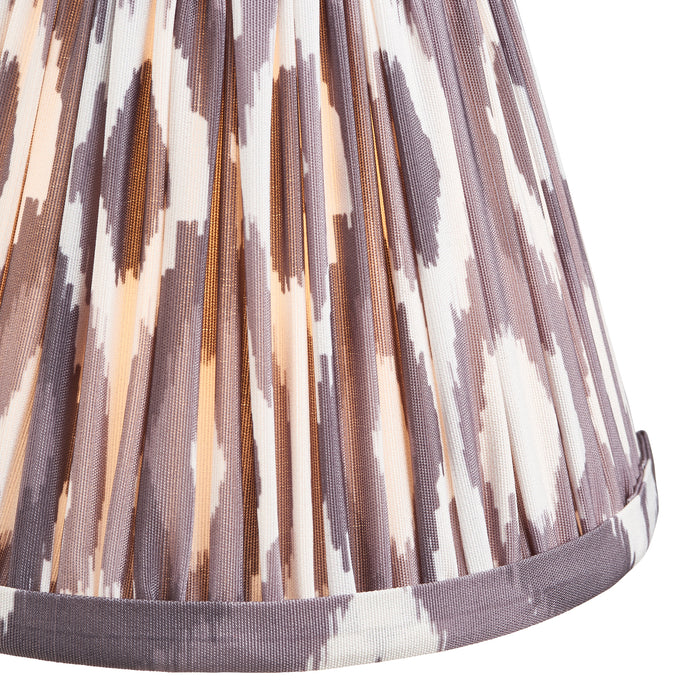 Endon 113082 Ikat 16cm Tapered Shade Pearl grey fabric 7W LED E14 or B22 (Required) - westbasedirect.com