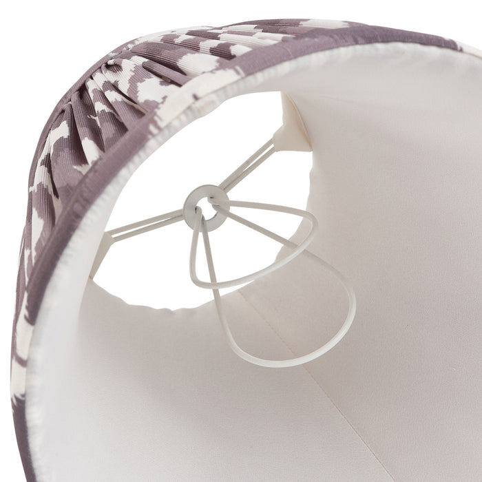 Endon 113082 Ikat 16cm Tapered Shade Pearl grey fabric 7W LED E14 or B22 (Required) - westbasedirect.com