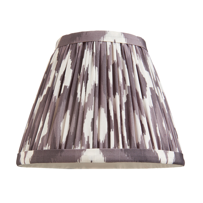 Endon 113082 Ikat 16cm Tapered Shade Pearl grey fabric 7W LED E14 or B22 (Required) - westbasedirect.com