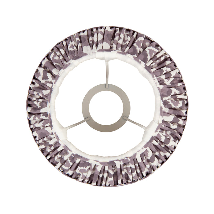 Endon 113083 Ikat 20cm Tapered Shade Pearl grey fabric 7W LED E14 or B22 (Required) - westbasedirect.com