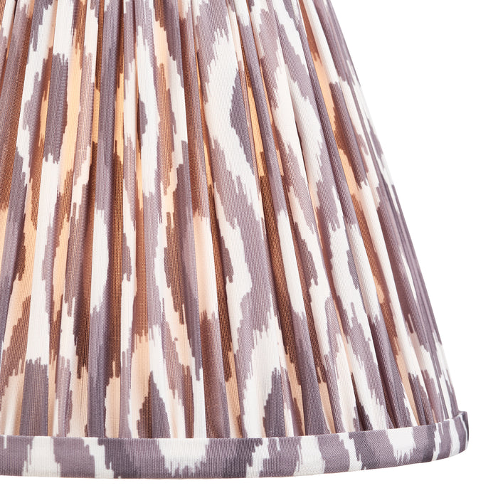 Endon 113084 Ikat 25cm Tapered Shade Pearl grey fabric 10W LED E27 or B22 (Required) - westbasedirect.com