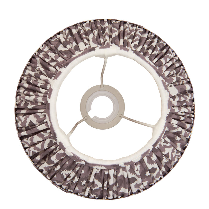 Endon 113084 Ikat 25cm Tapered Shade Pearl grey fabric 10W LED E27 or B22 (Required) - westbasedirect.com