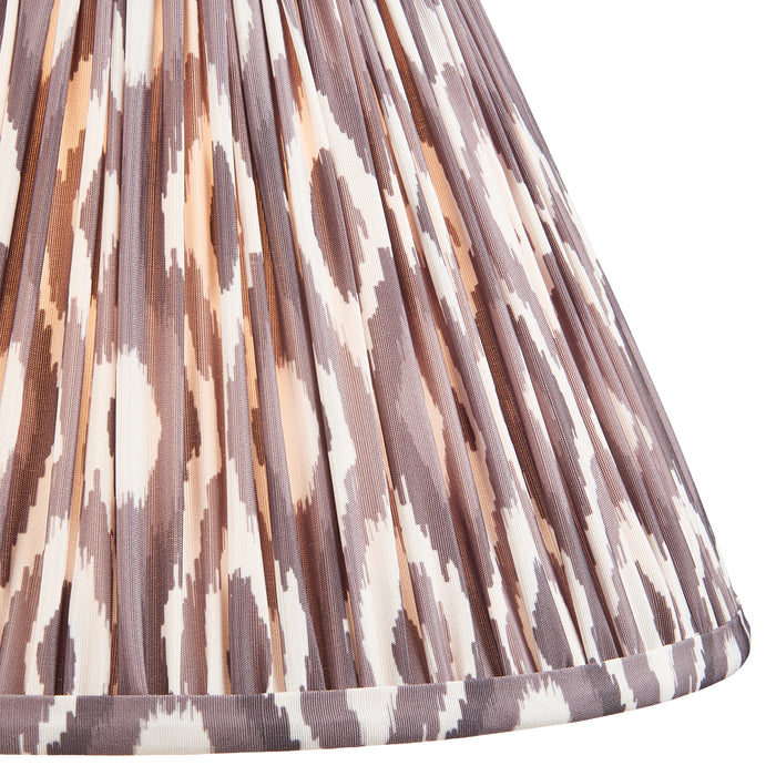 Endon 113085 Ikat 30cm Tapered Shade Pearl grey fabric 10W LED E27 or B22 (Required) - westbasedirect.com