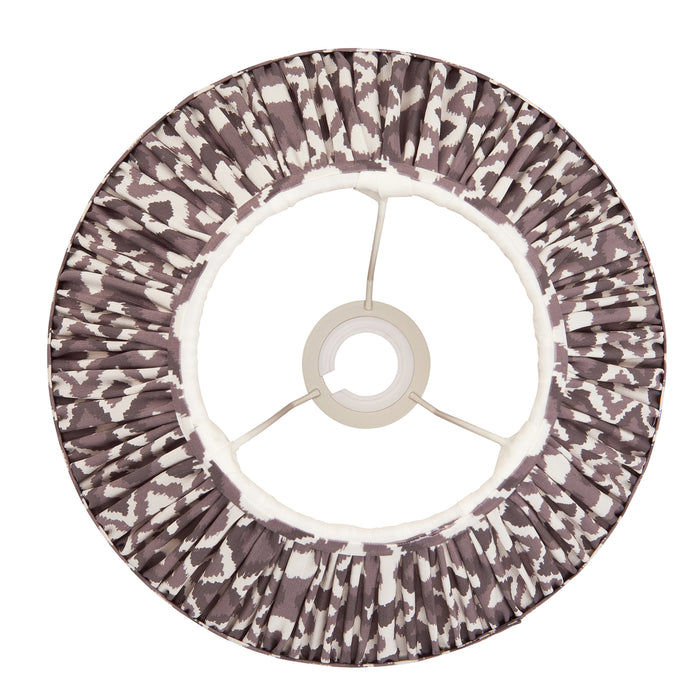 Endon 113085 Ikat 30cm Tapered Shade Pearl grey fabric 10W LED E27 or B22 (Required) - westbasedirect.com