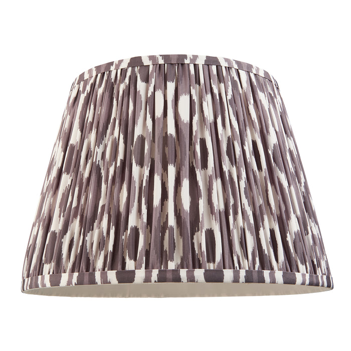 Endon 113086 Ikat 35cm Tapered Shade Pearl grey fabric 10W LED E27 or B22 (Required) - westbasedirect.com