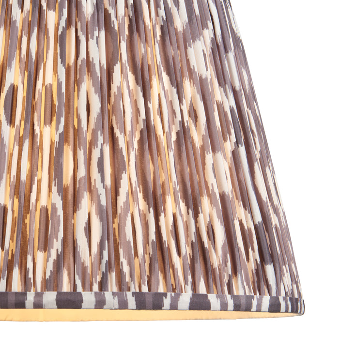 Endon 113087 Ikat 40cm Tapered Shade Pearl grey fabric 10W LED E27 or B22 (Required) - westbasedirect.com