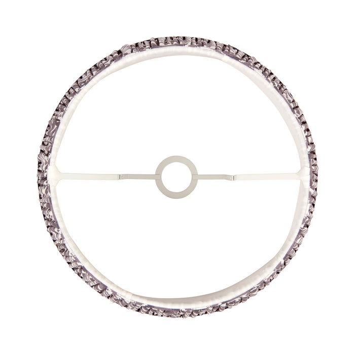 Endon 113087 Ikat 40cm Tapered Shade Pearl grey fabric 10W LED E27 or B22 (Required) - westbasedirect.com