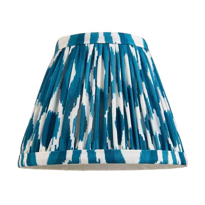 Endon 113088 Ikat 16cm Tapered Shade Marlin blue fabric 7W LED E14 or B22 (Required) - westbasedirect.com