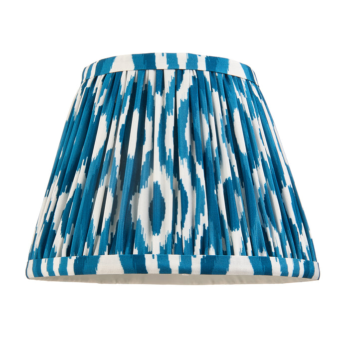 Endon 113089 Ikat 20cm Tapered Shade Marlin blue fabric 7W LED E14 or B22 (Required) - westbasedirect.com
