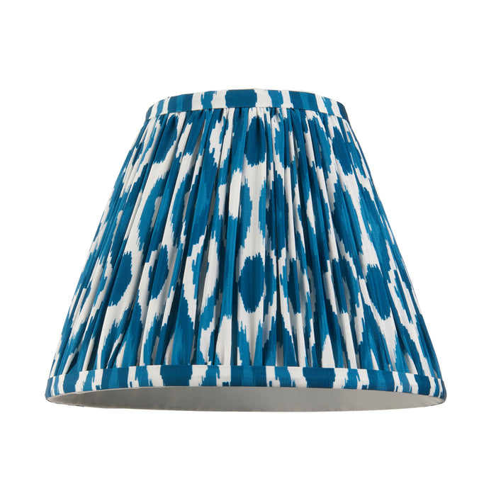 Endon 113090 Ikat 25cm Tapered Shade Marlin blue fabric 10W LED E27 or B22 (Required) - westbasedirect.com