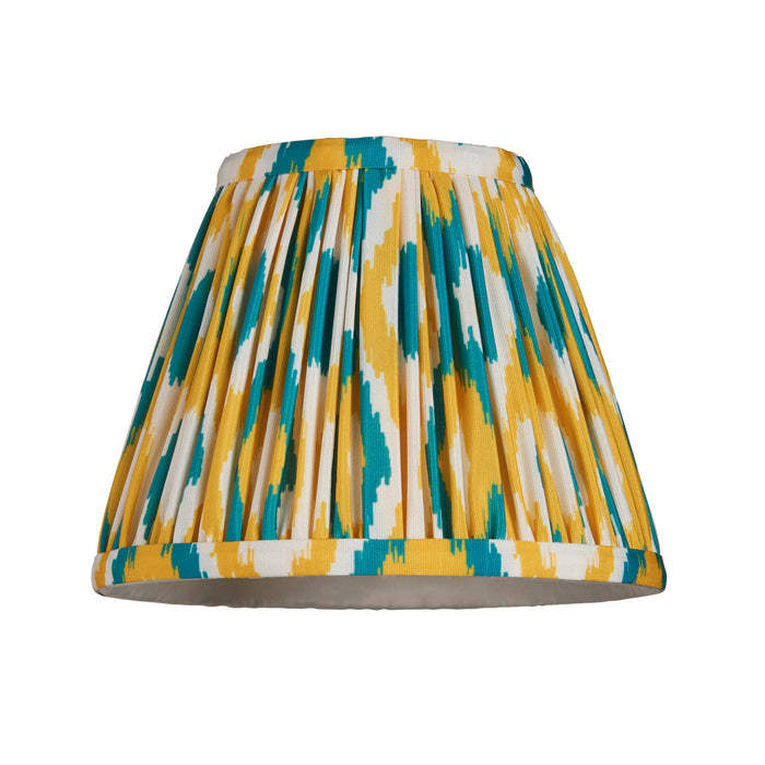 Endon 113095 Ikat 16cm Tapered Shade Yellow & jade 7W LED E14 or B22 (Required) - westbasedirect.com