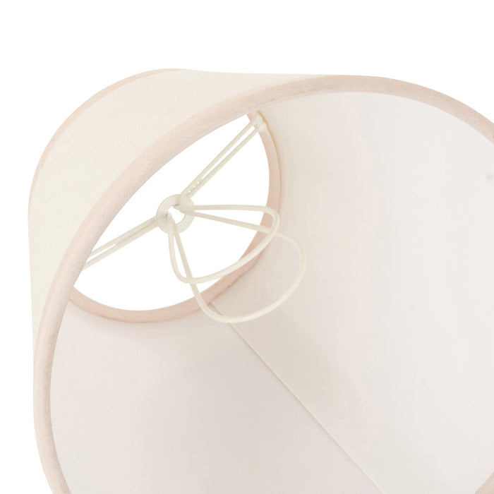 Endon 113174 Ivy 16cm Tapered Shade Vintage white & almond white fabric 7W LED E14 or B22 (Required) - westbasedirect.com