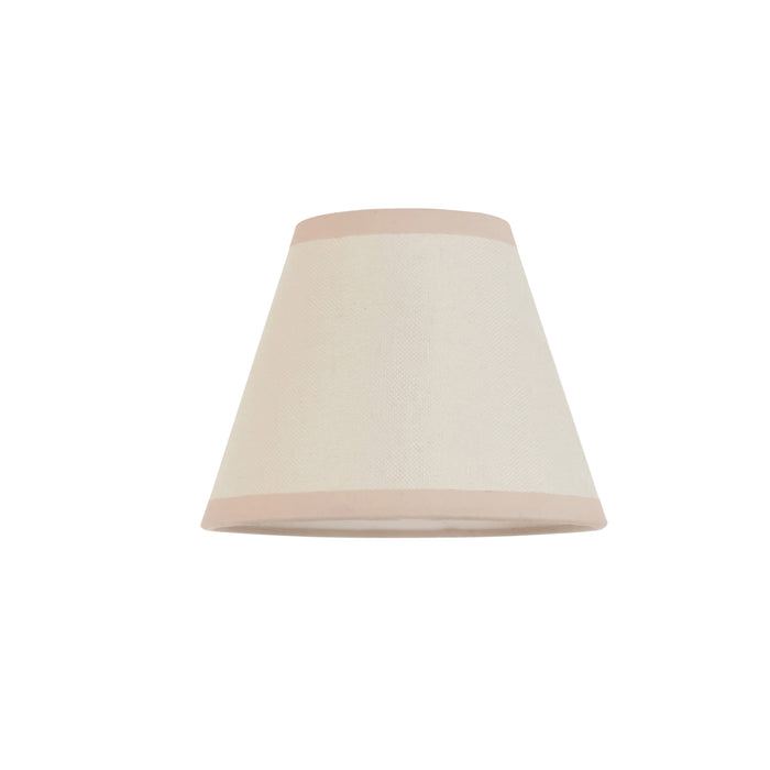 Endon 113174 Ivy 16cm Tapered Shade Vintage white & almond white fabric 7W LED E14 or B22 (Required) - westbasedirect.com