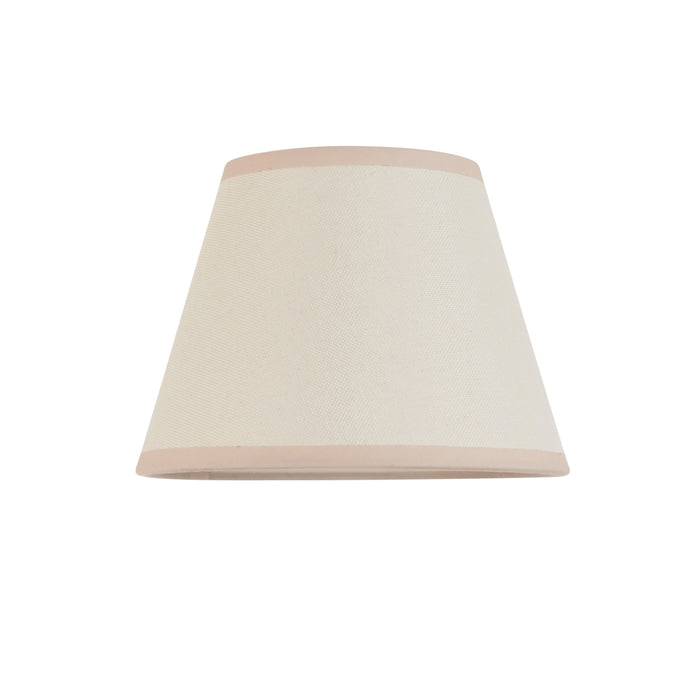 Endon 113175 Ivy 20cm Tapered Shade Vintage white & almond white fabric 7W LED E14 or B22 (Required) - westbasedirect.com