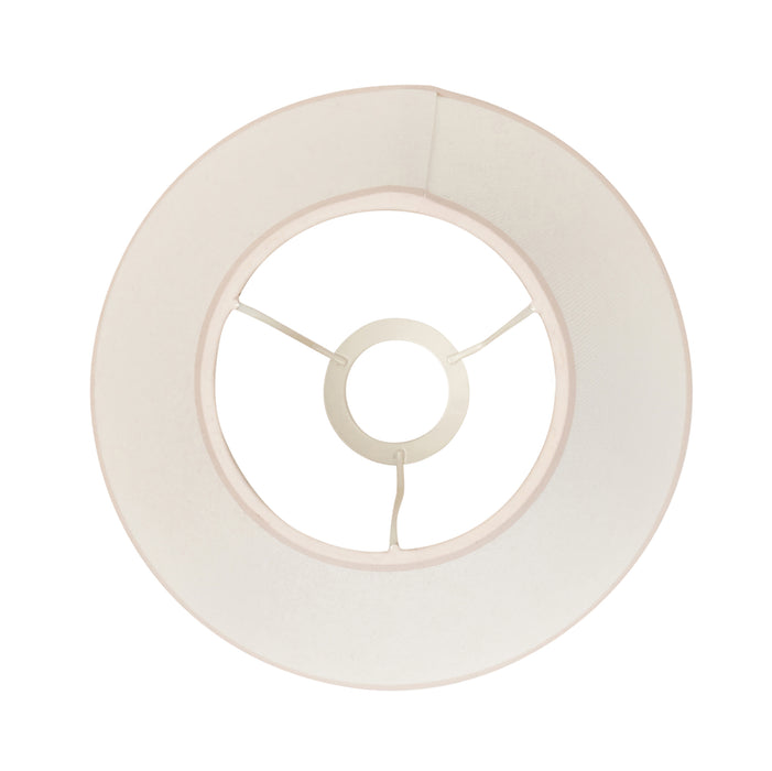 Endon 113176 Ivy 25cm Tapered Shade Vintage white & almond white fabric 10W LED E27 or B22 (Required) - westbasedirect.com