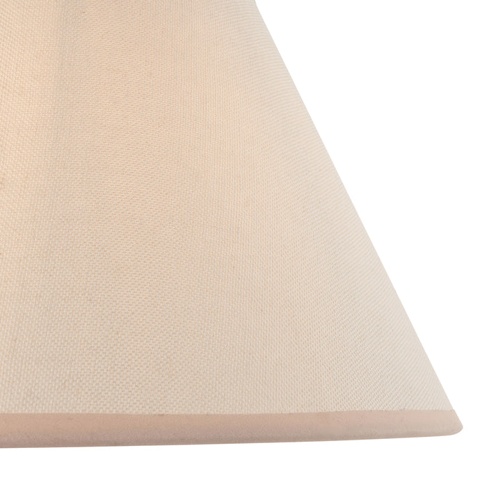 Endon 113177 Ivy 30cm Tapered Shade Vintage white & almond white fabric 10W LED E27 or B22 (Required) - westbasedirect.com