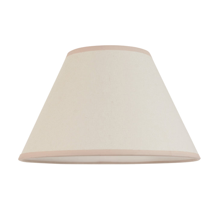 Endon 113177 Ivy 30cm Tapered Shade Vintage white & almond white fabric 10W LED E27 or B22 (Required) - westbasedirect.com