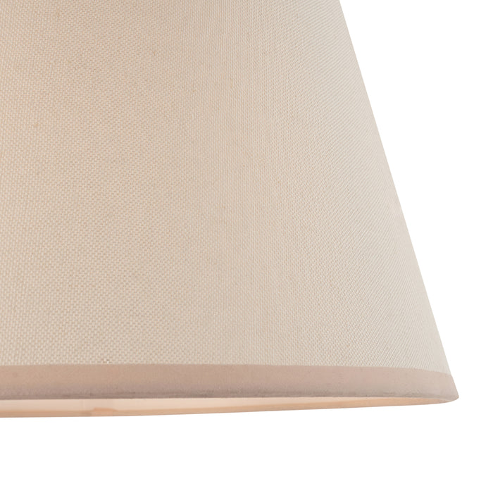 Endon 113178 Ivy 40cm Tapered Shade Vintage white & almond white fabric 10W LED E27 or B22 (Required) - westbasedirect.com