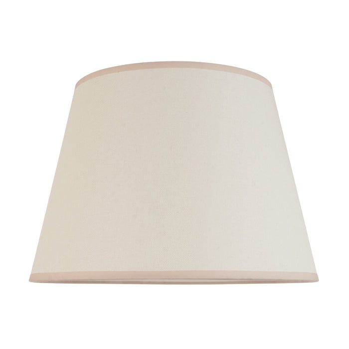 Endon 113178 Ivy 40cm Tapered Shade Vintage white & almond white fabric 10W LED E27 or B22 (Required) - westbasedirect.com