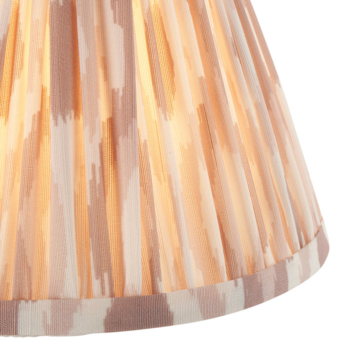 Endon 113223 Ikat 16cm Tapered Shade Neutral print fabric 7W LED E14 or B22 (Required) - westbasedirect.com