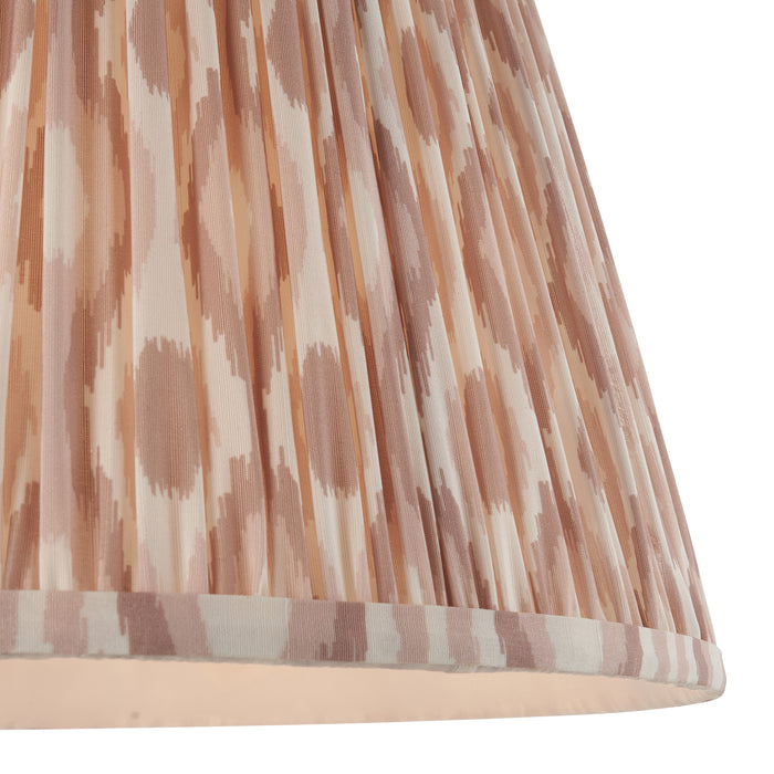 Endon 113228 Ikat 40cm Tapered Shade Neutral print fabric 10W LED E27 or B22 (Required) - westbasedirect.com