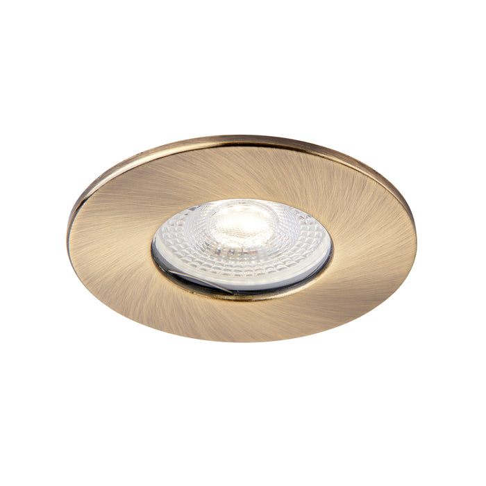 Saxby 113288 Saxby ShieldONE 65 Bezel iP65 - Antique Brass Antique brass plate - westbasedirect.com