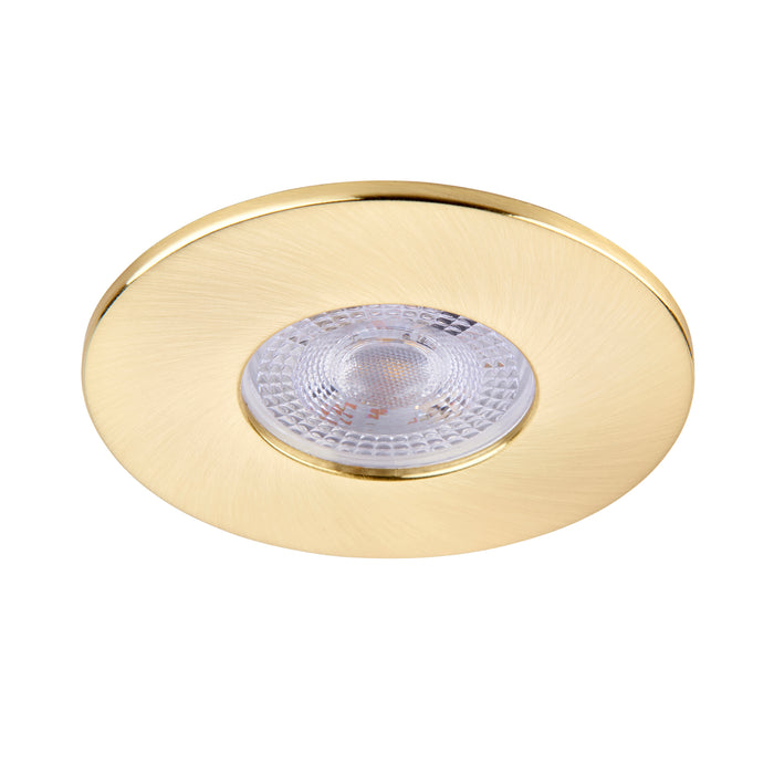 Saxby 113297 Saxby ShieldONE 75 Bezel fixed - Satin Brass Satin brass effect plate - westbasedirect.com