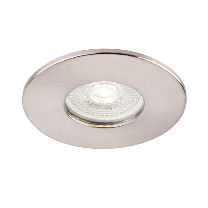Saxby 113302 Saxby ShieldONE 75 Bezel iP65 - Satin Nickel IP65 Satin nickel effect plate - westbasedirect.com