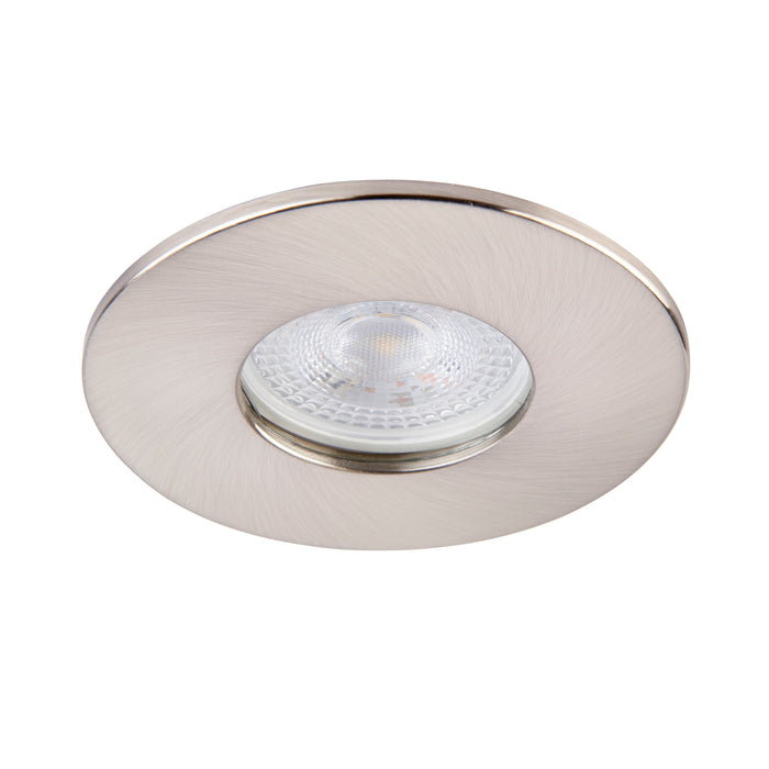 Saxby 113302 Saxby ShieldONE 75 Bezel iP65 - Satin Nickel IP65 Satin nickel effect plate - westbasedirect.com