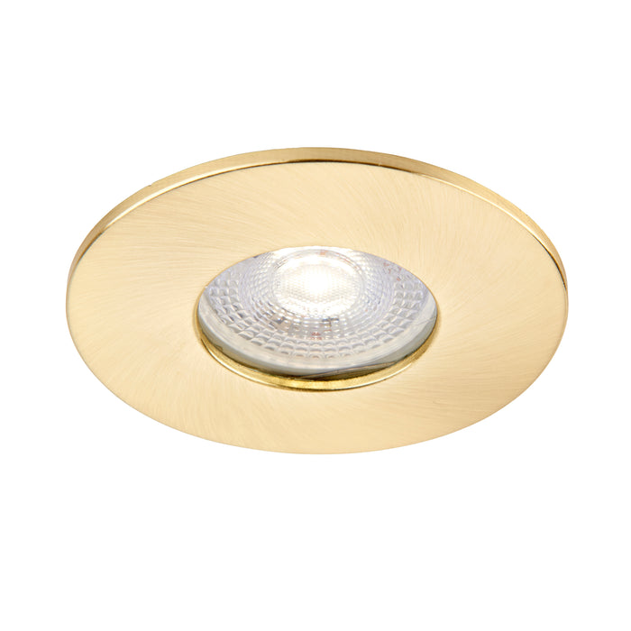 Saxby 113307 Saxby ShieldONE 75 Bezel iP65 - Satin Brass IP65 Satin brass effect plate - westbasedirect.com