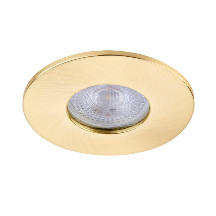 Saxby 113307 Saxby ShieldONE 75 Bezel iP65 - Satin Brass IP65 Satin brass effect plate - westbasedirect.com