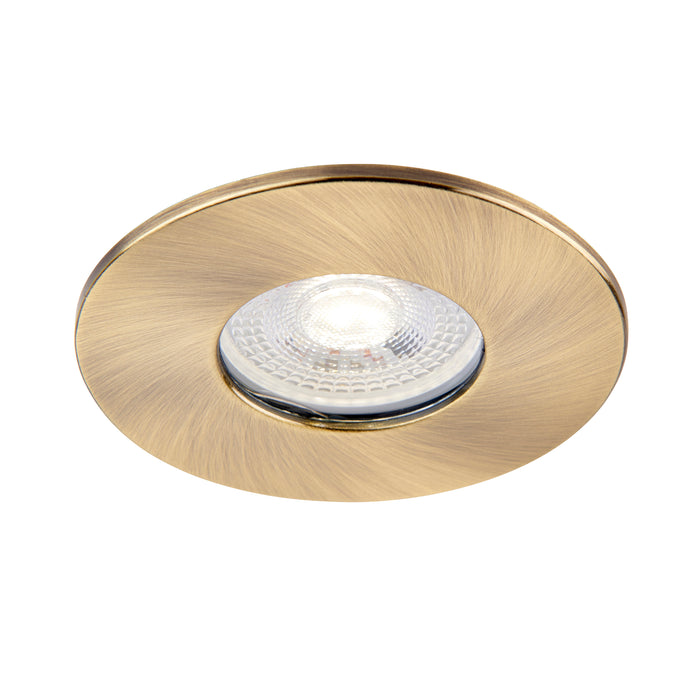 Saxby 113308 Saxby ShieldONE 75 Bezel iP65 - Antique Brass IP65 Antique brass plate - westbasedirect.com