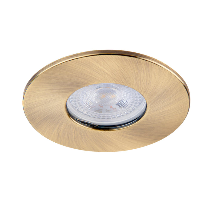 Saxby 113308 Saxby ShieldONE 75 Bezel iP65 - Antique Brass IP65 Antique brass plate - westbasedirect.com