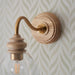 Endon 113371 Cotswold Wall Light Natural ash, brushed aged brass plate & clear glass  7W LED E14 (Required) - westbasedirect.com