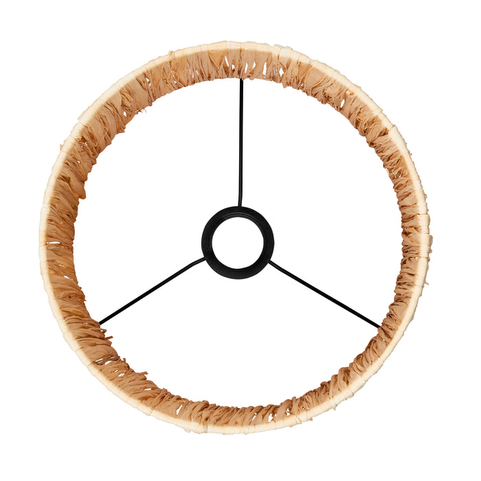 Endon 113455 Raffia 30cm Tapered Shade Natural raffia & matt black 10W LED E27 (Required) - westbasedirect.com