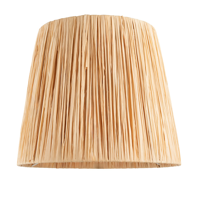 Endon 113455 Raffia 30cm Tapered Shade Natural raffia & matt black 10W LED E27 (Required) - westbasedirect.com