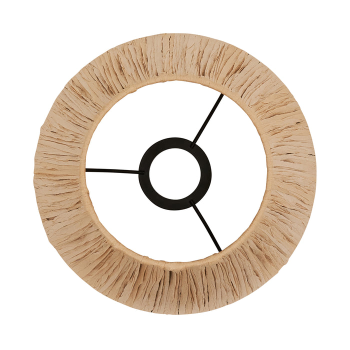 Endon 113456 Raffia 24cm Tapered Shade Natural raffia & matt black 10W LED E27 (Required) - westbasedirect.com