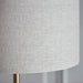 Endon 113461 Highclere Single Floor Vintage brass & natural linen 10W LED E27 (Required) - westbasedirect.com