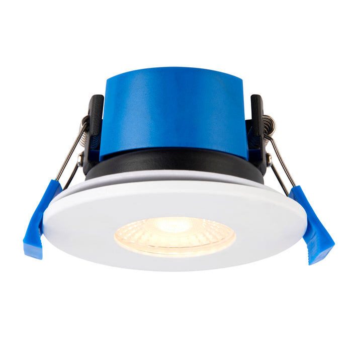 Saxby 113640 ShieldPRO 4CCT Dual Wattage - 10 Pack IP65 7W Matt white paint & clear acrylic 7W LED module (SMD 2835  CCT) CCT - westbasedirect.com