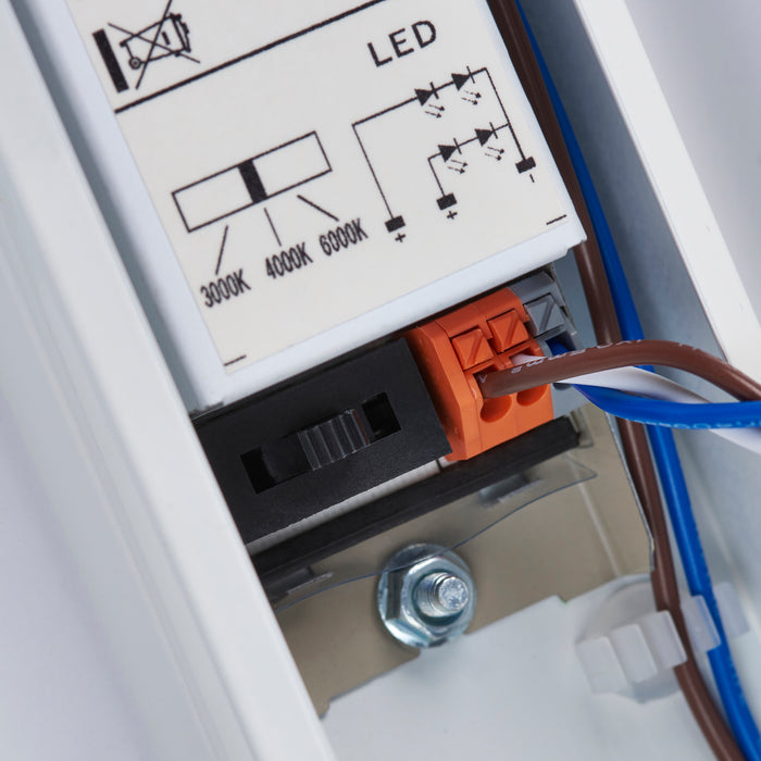 Saxby 113952 RularPRO High Lumen 5FT 57W Opal pc & gloss white paint 57W LED module (SMD 2835  CCT) CCT - westbasedirect.com