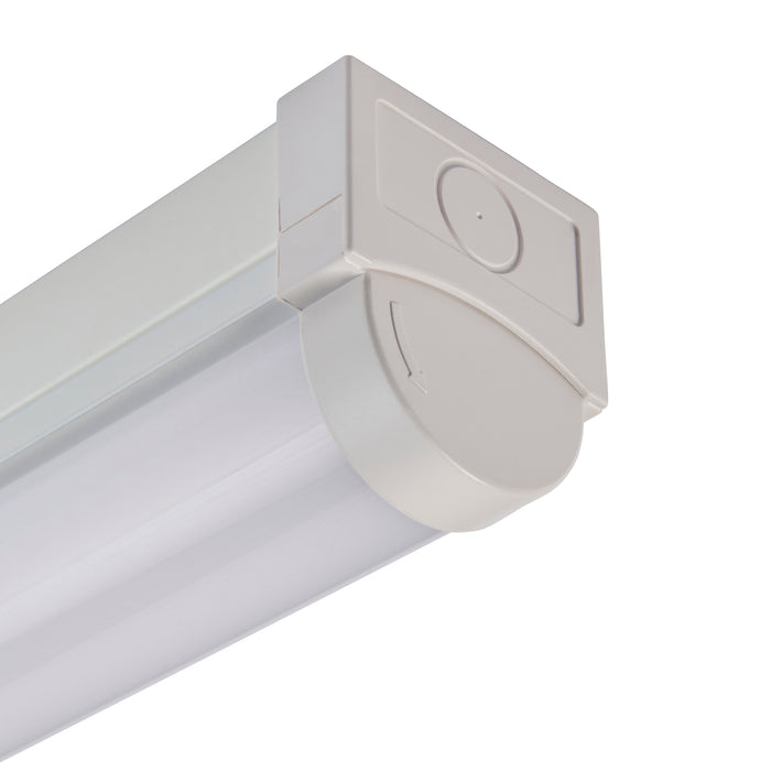 Saxby 113955 RularPRO High Lumen EM 6FT 64W Opal pc & gloss white paint 64W LED module (SMD 2835  CCT) CCT - westbasedirect.com