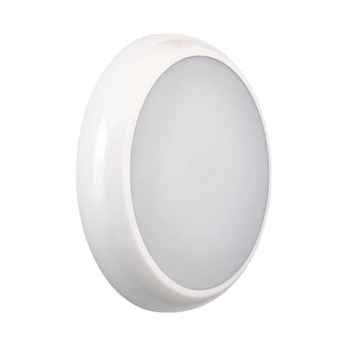 Saxby 113961 Saxby HeroULTRA microwave IP65 15W Matt white textured & opal pc 15W LED module (SMD 2835  CCT) CCT